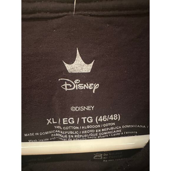 NWT Disney The Little Mermaid Neon Silhouette Black Tee sz XL - Picture 3 of 3